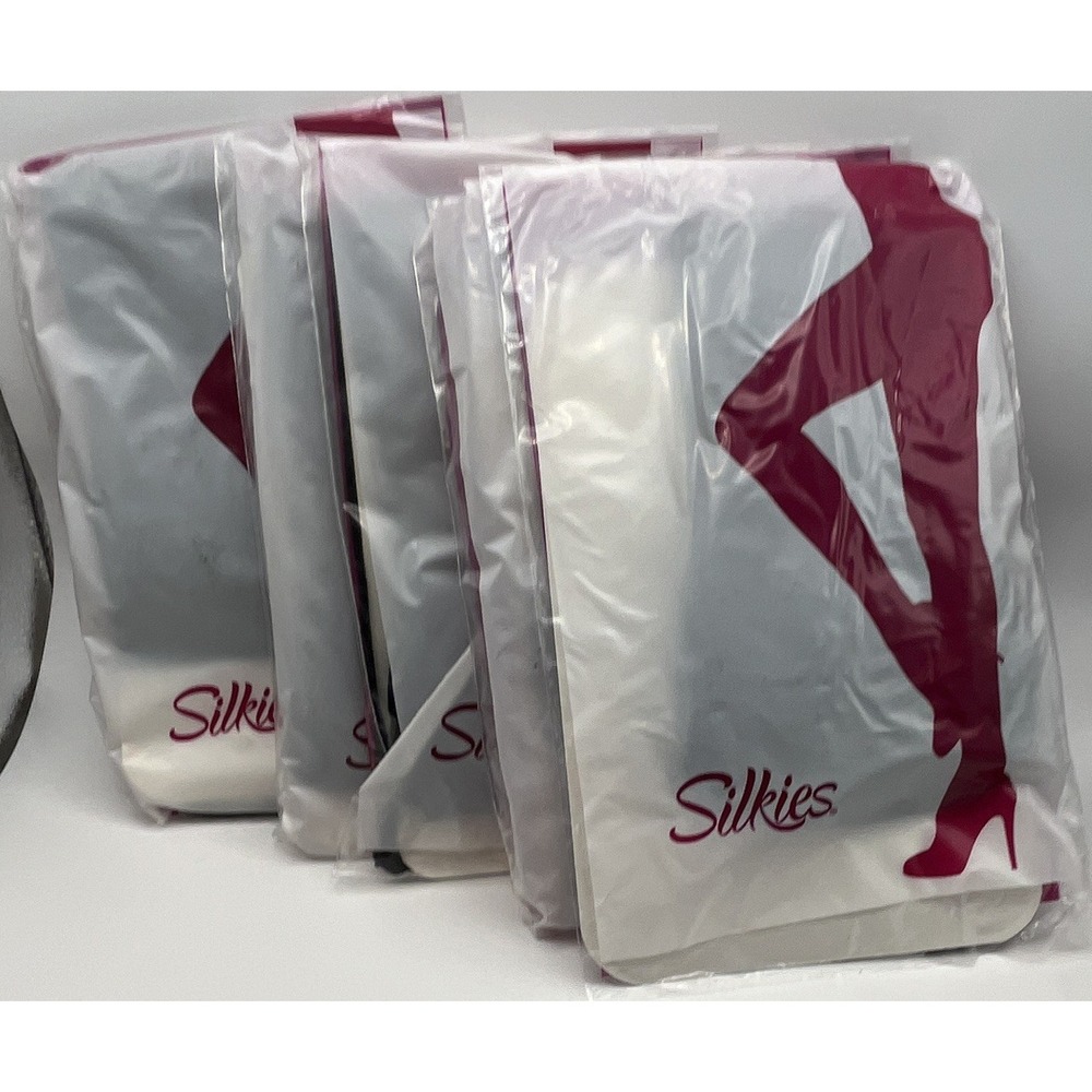 Lot of 5 New Pairs of Silkies Microfiber Trouser Socks Women Queen Size Black